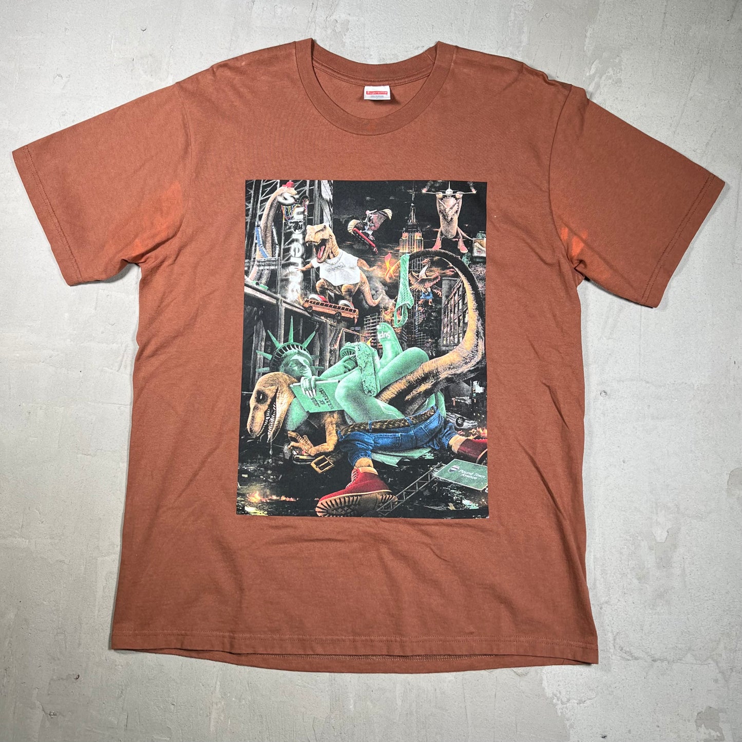 Supreme T Rex Brown Tee Size Large USED x18240