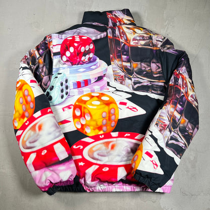 Supreme Casino Puffy Down Jacket (2018) Size Medium USED x18268