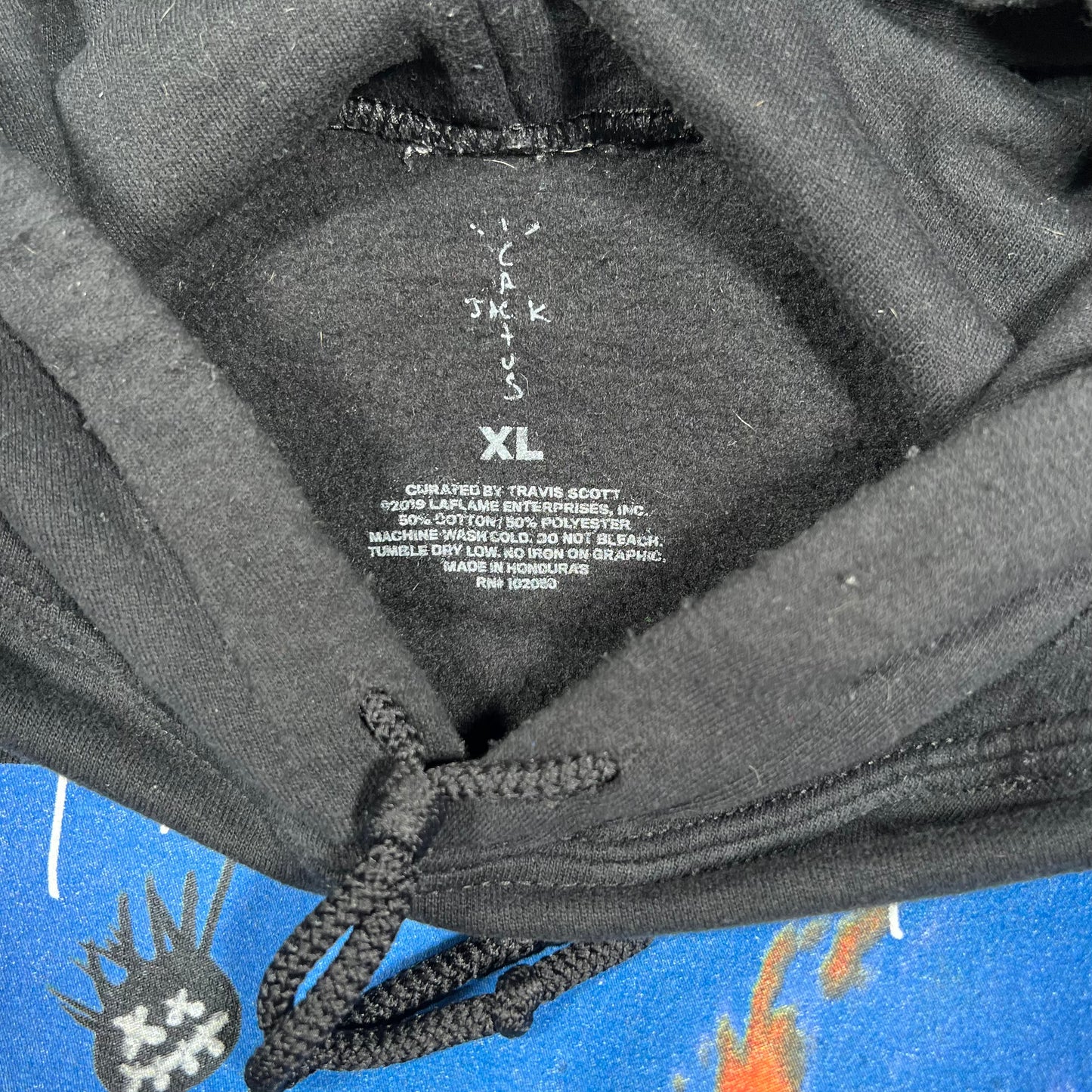 Travis Scott Highest In The Room Black Hoodie Size XL USED x18265