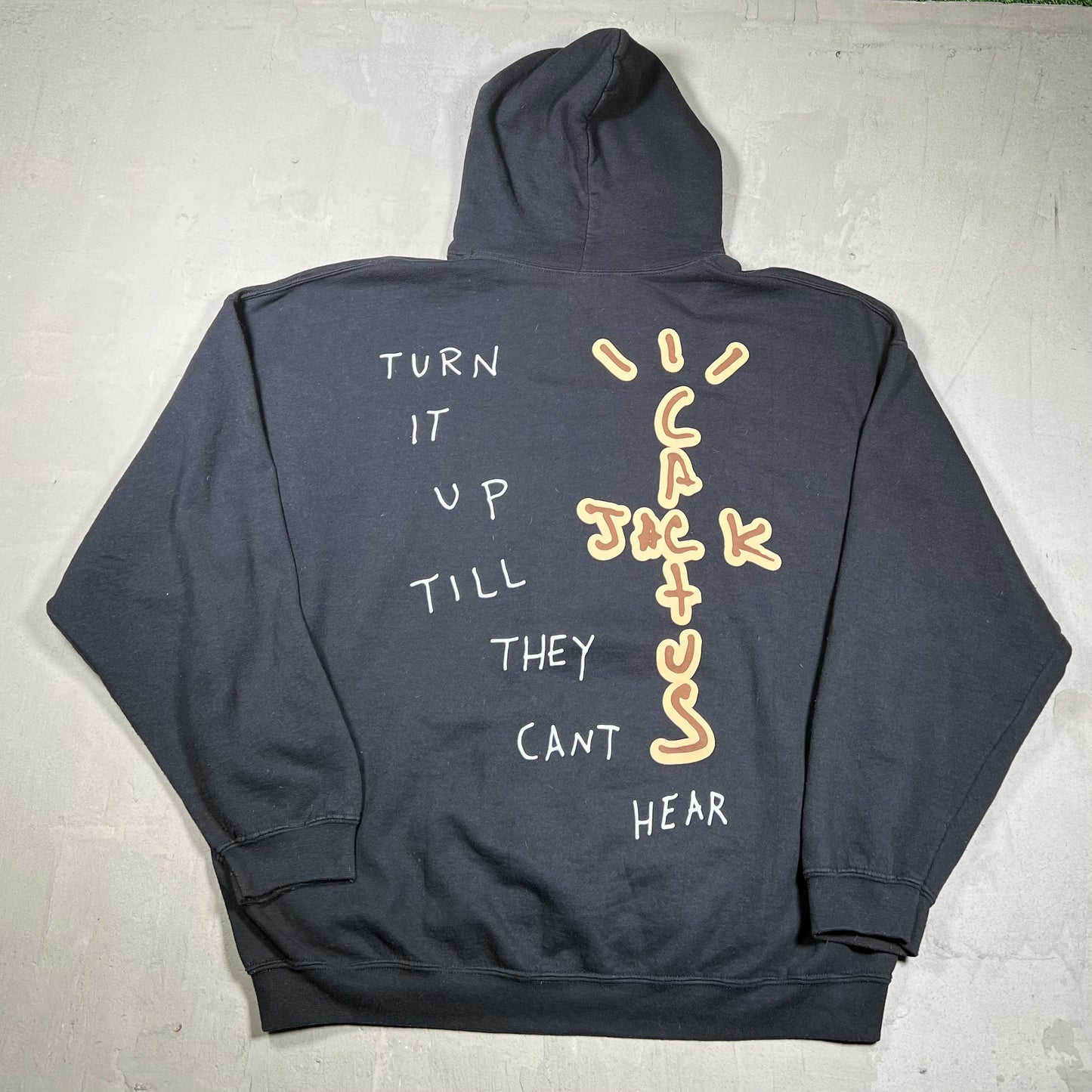 Travis Scott Highest In The Room Black Hoodie Size XL USED x18265