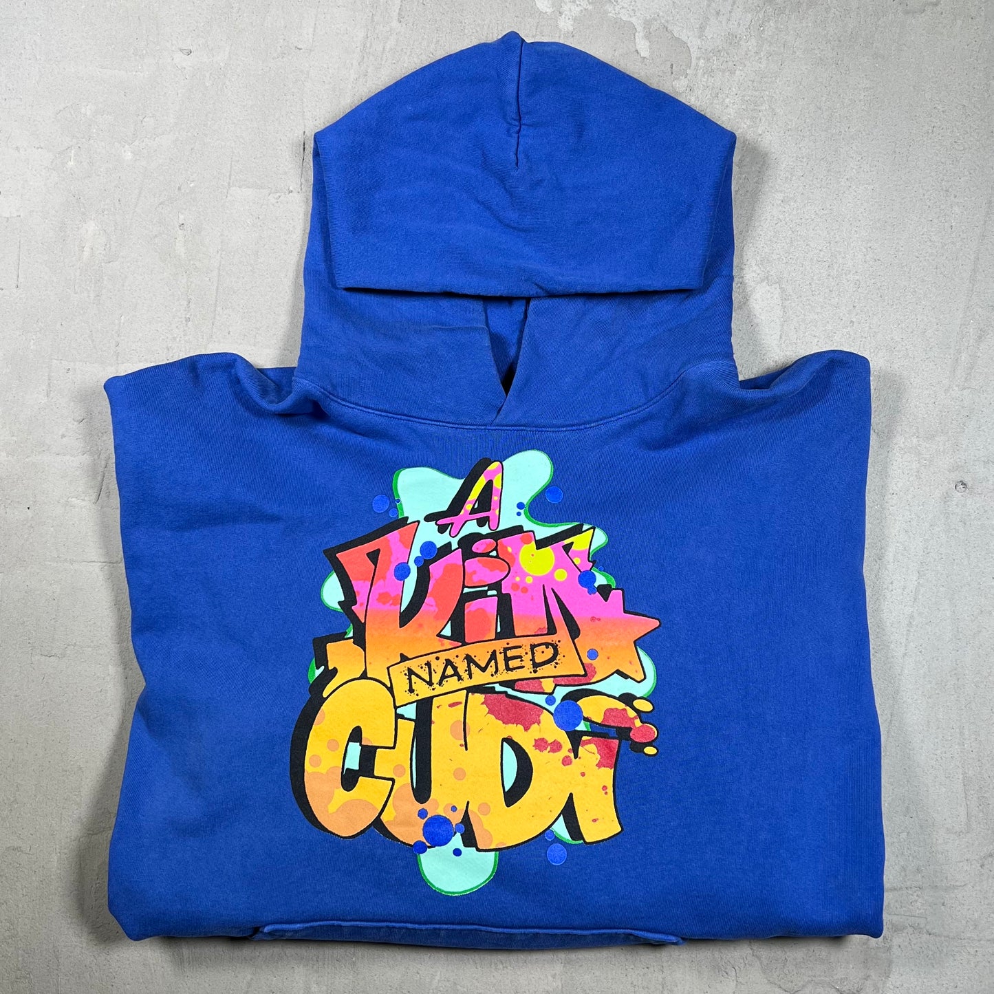 Kid Cudi A Kid Named Cudi Blue Hoodie Size XL USED x18264