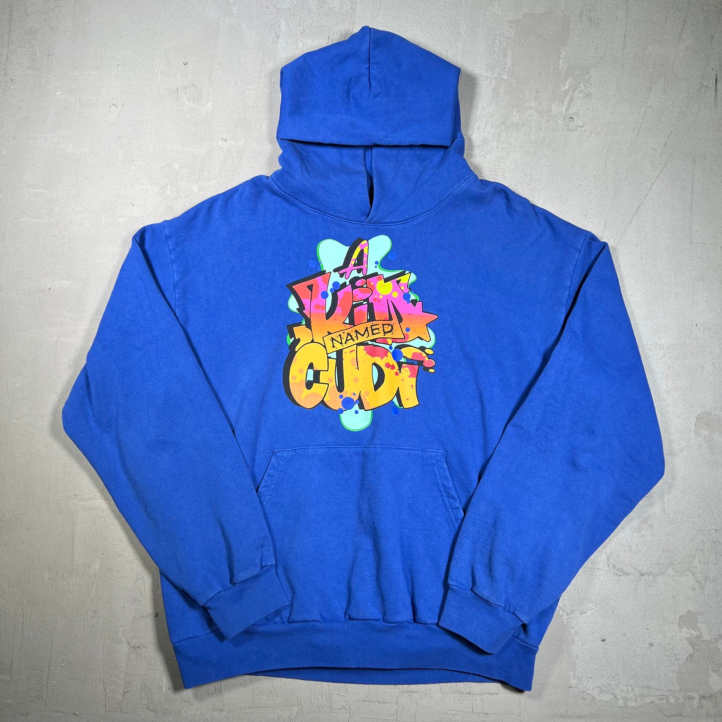 Kid Cudi A Kid Named Cudi Blue Hoodie Size XL USED x18264