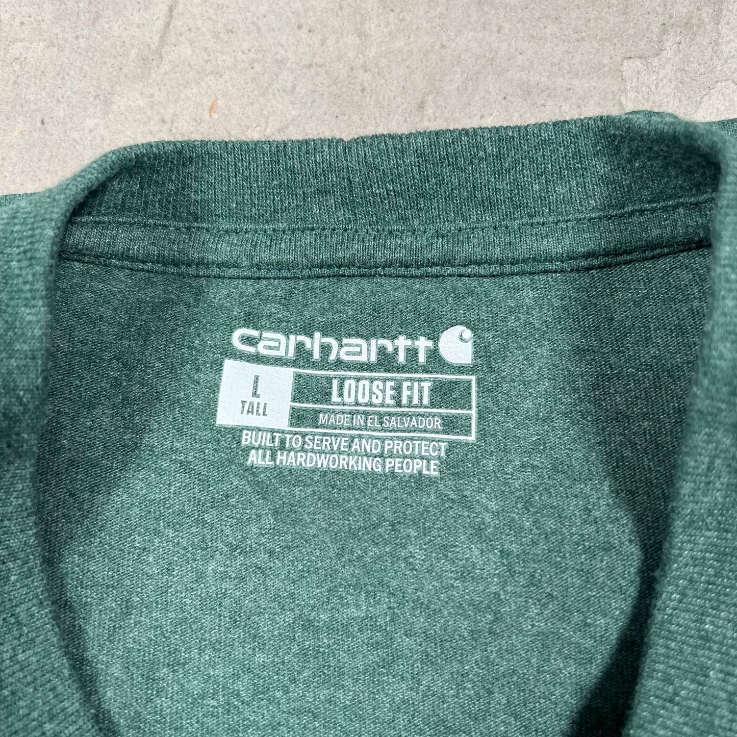Carhartt Green Longsleeve Pocket Size Large USED v19978