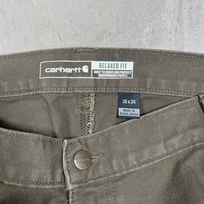 Carhartt Workwear Brown Pants Size 36x34 USED v19979