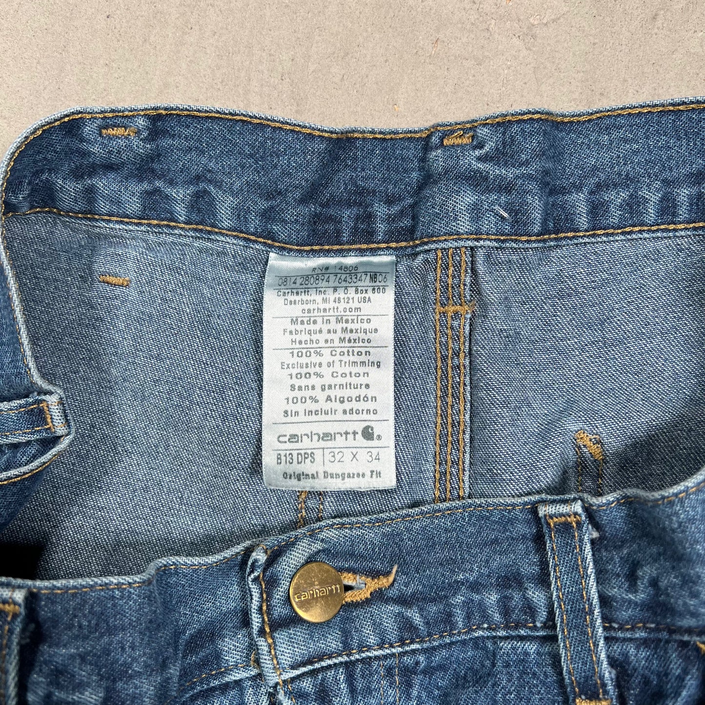 Y2K Carhartt Blue Carpenter Jeans Size 32 USED v19937