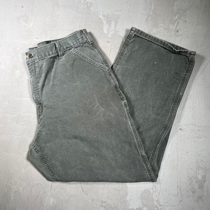 Y2K Carhartt Olive Green Carpenter Pants Size 42 USED v19938