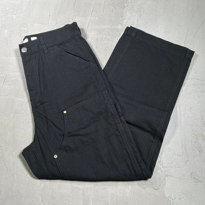 Basic Power Black Double Knee Pants Size 32 USED v19939
