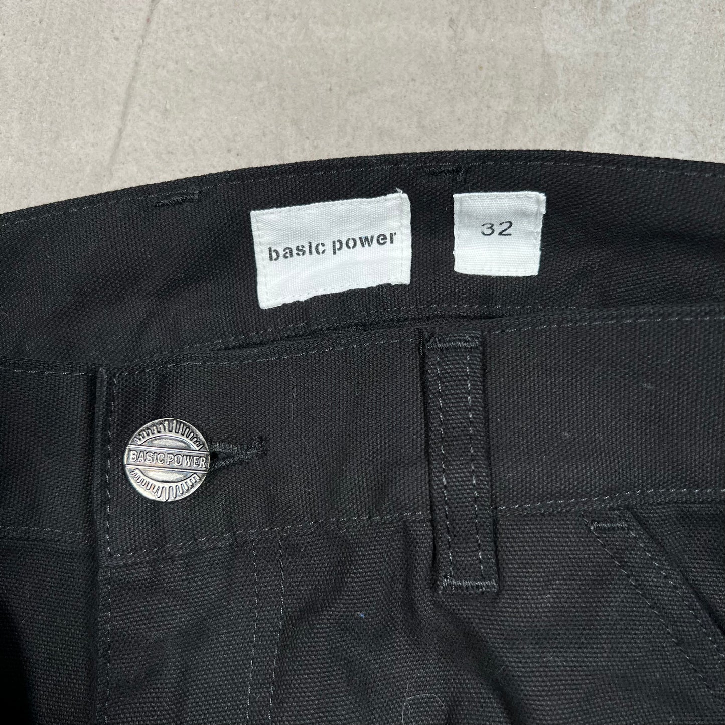 Basic Power Black Double Knee Pants Size 32 USED v19939