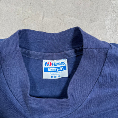 1980s Hawaii "Hang Loose" Navy Tee Size Medium USED v19935