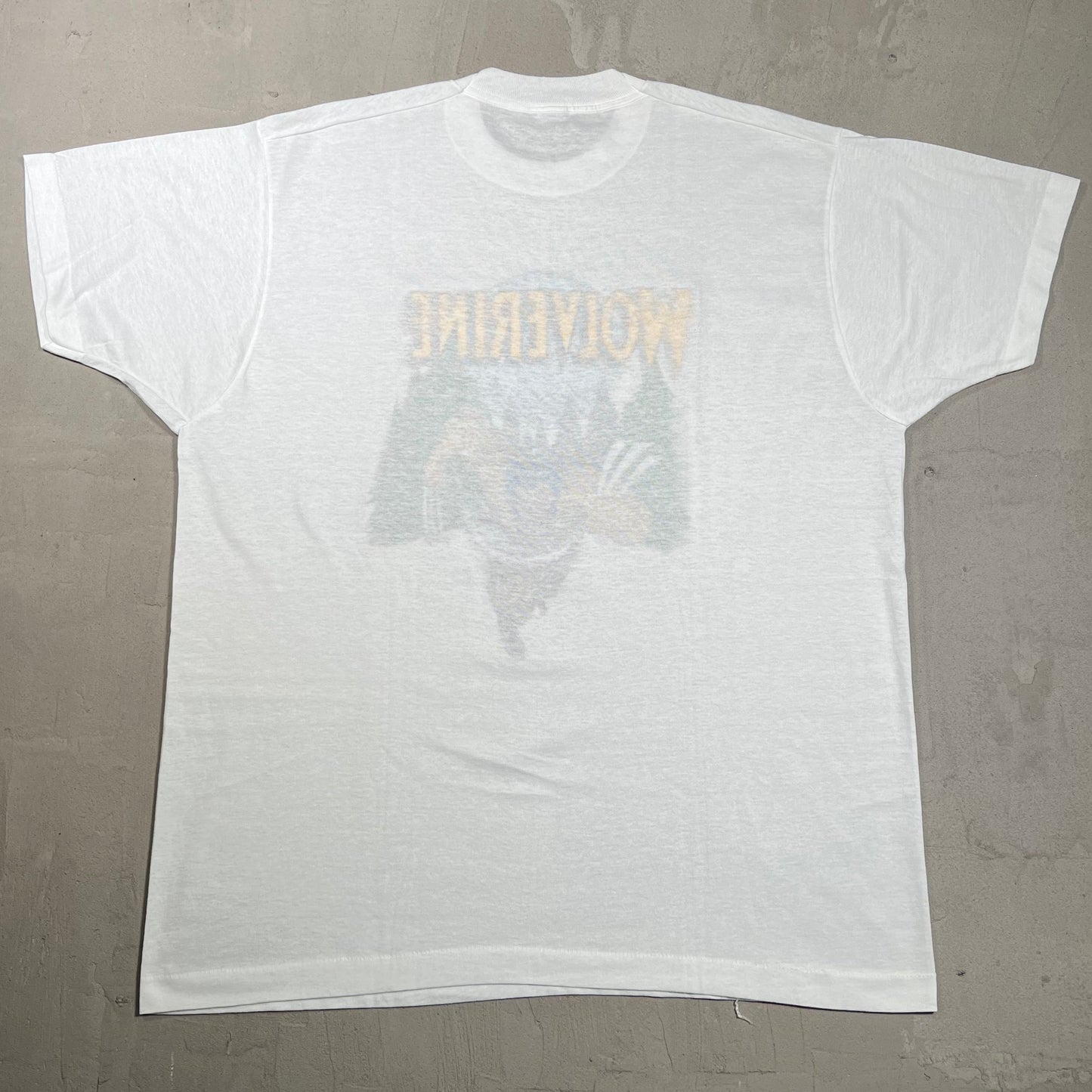 1989 Marvel Wolverine Wilderness White Tee Size XL USED v19971