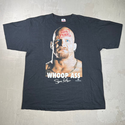 1998 Stone Cold "100% Pure" Whoop Ass Black Tee Size XXL USED v19972