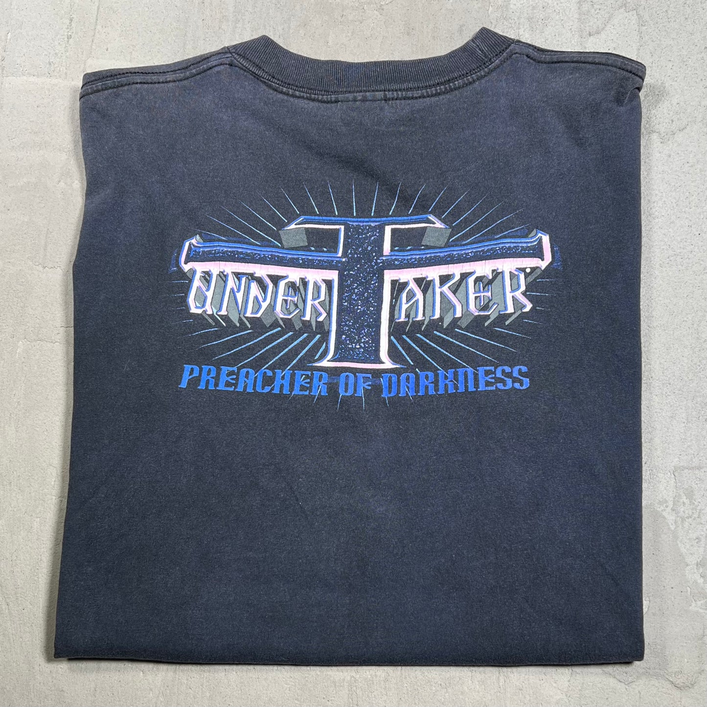 1999 Undertaker "Preacher of Darkness" Black Tee Size Large USED v19964
