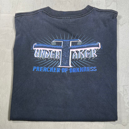 1999 Undertaker "Preacher of Darkness" Black Tee Size Large USED v19964