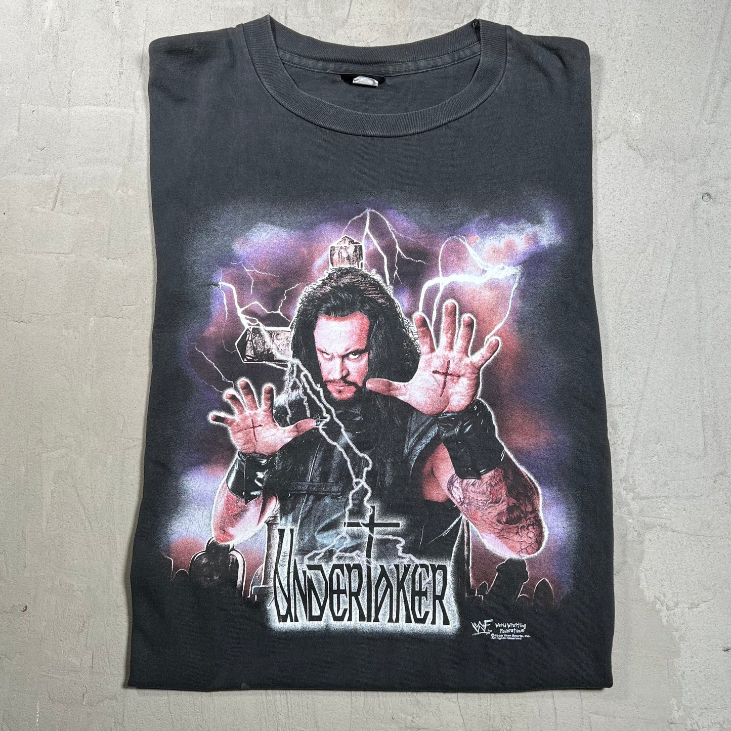 1998 Undertaker Cross Palms Black Tee Size Large USED v19965