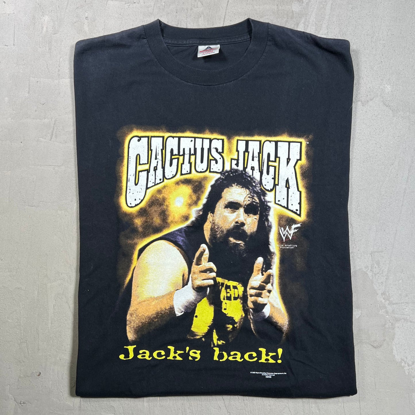 2000 Cactus Jack "Jack's Back" Black Tee Size XL USED v19967