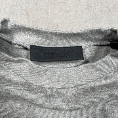 Essentials Fear of God FOG Grey Teal Logo Tee Size Medium USED x18257