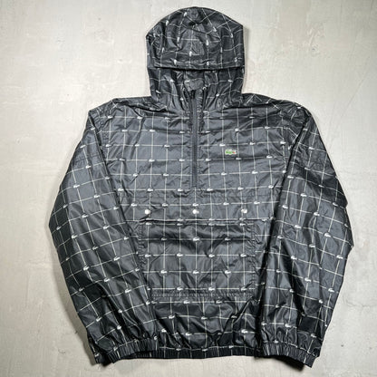 Supreme Lacoste Reflective Grid Anorak Black (2018) Size Large USED x18256