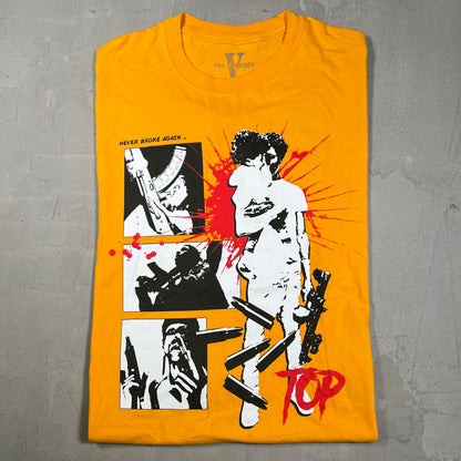 Vlone NBA Young Boy Yellow Tee Size Large USED x18253