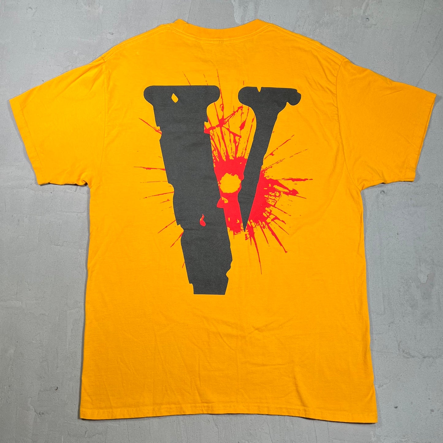 Vlone NBA Young Boy Yellow Tee Size Large USED x18253
