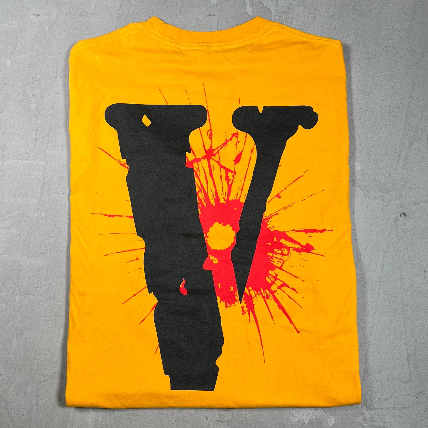 Vlone NBA Young Boy Yellow Tee Size Large USED x18253