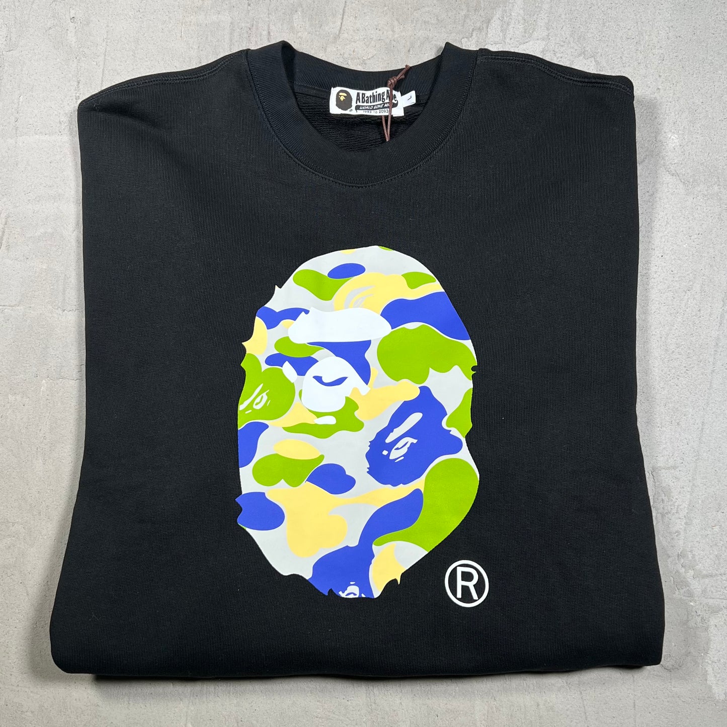 Bape Ape Head New Jersey Black Crewneck Size Medium NEW x18241