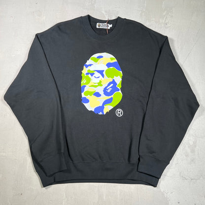 Bape Ape Head New Jersey Black Crewneck Size Medium NEW x18241
