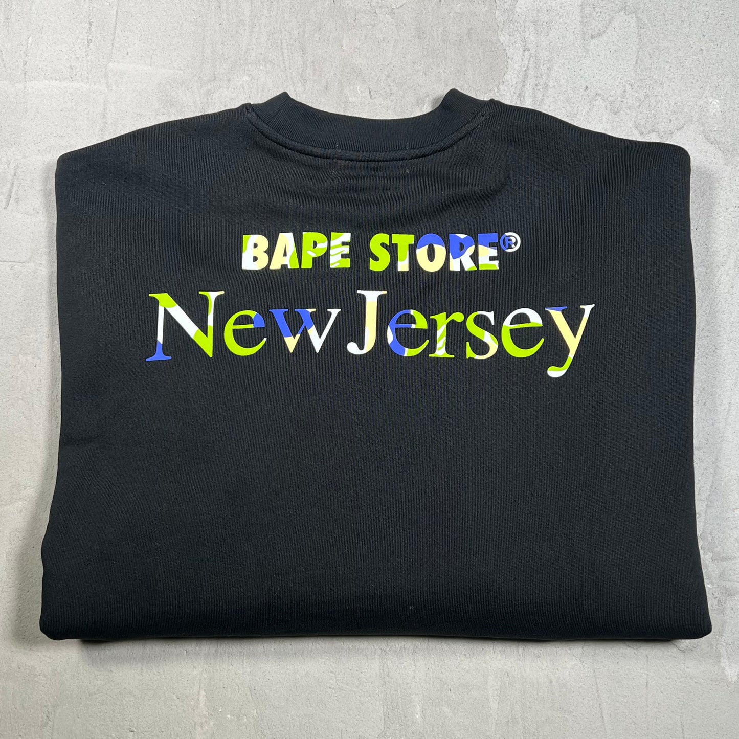 Bape Ape Head New Jersey Black Crewneck Size Medium NEW x18241