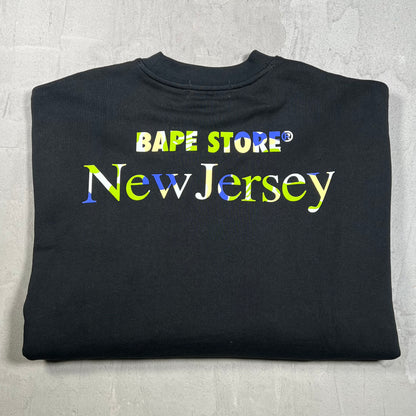 Bape Ape Head New Jersey Black Crewneck Size Medium NEW x18241