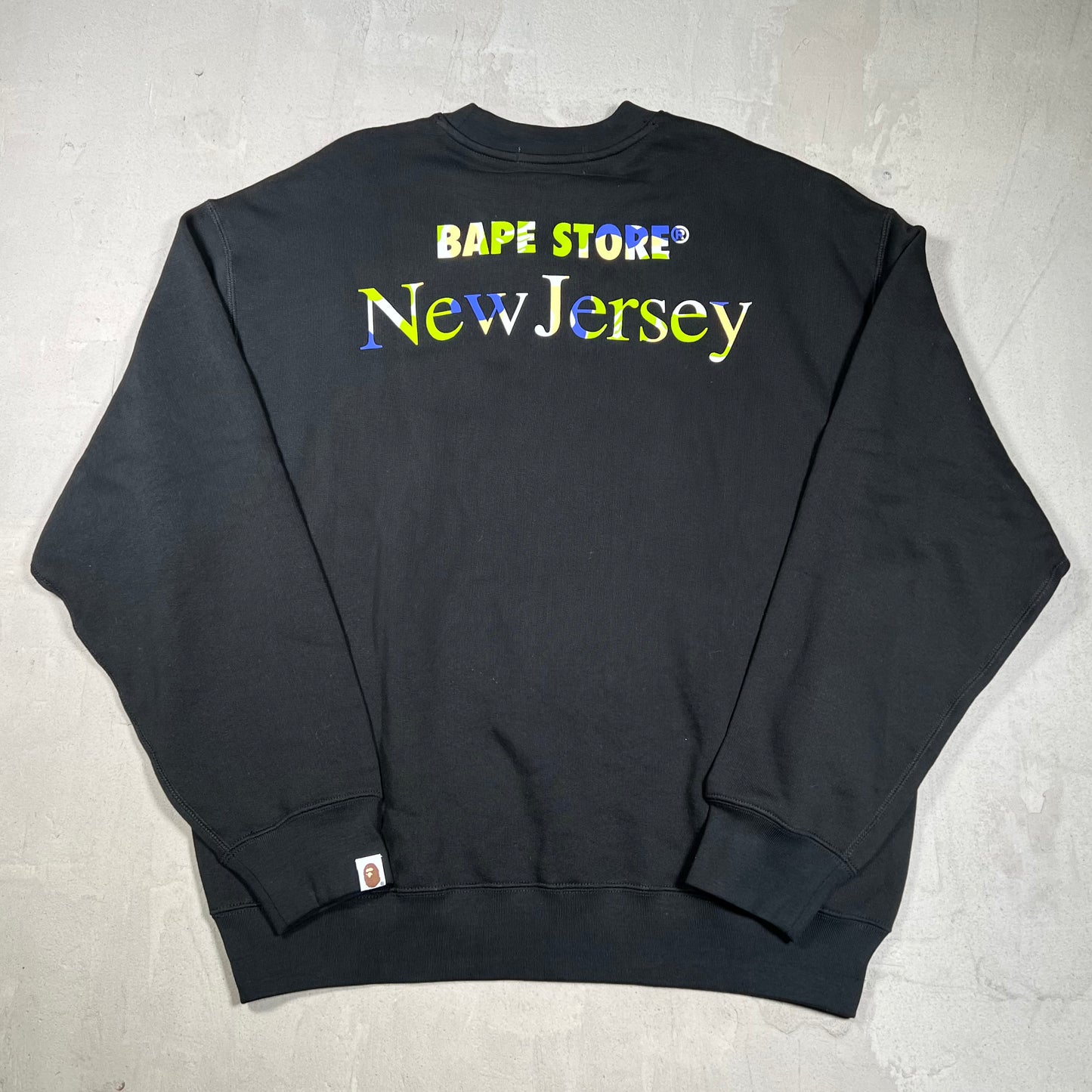 Bape Ape Head New Jersey Black Crewneck Size Medium NEW x18241