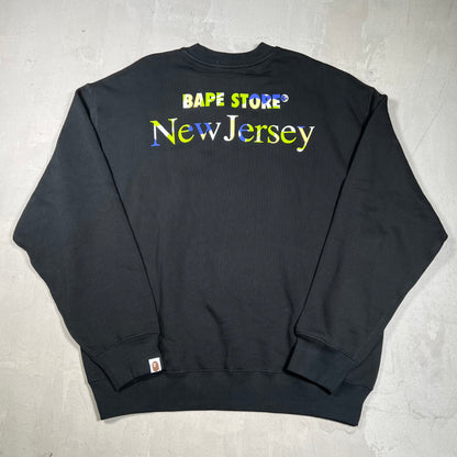Bape Ape Head New Jersey Black Crewneck Size Medium NEW x18241