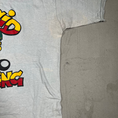 1990s I Get Paid To Do Wild Things Grey Tee Size XL USED v19846
