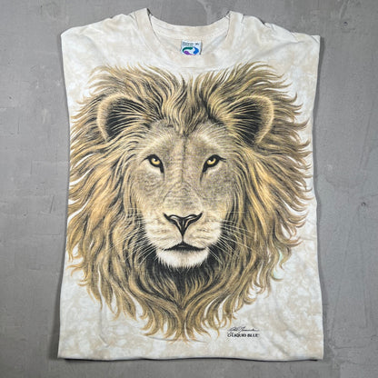 1994 Liquid Blue Double Sided Lion Tee Size XL USED v14434