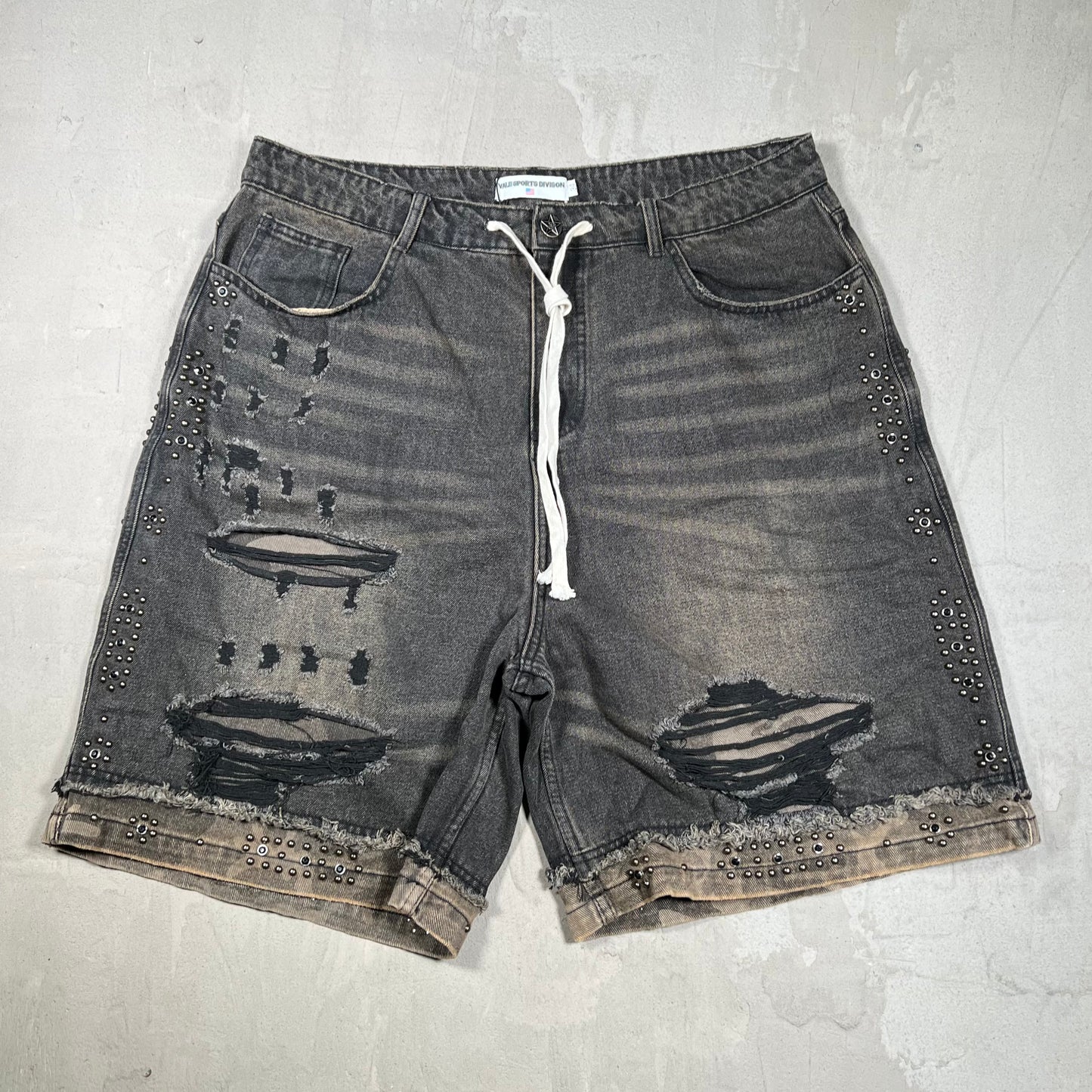 Vale Rainstorm Dirty Denim Jean Short Jhorts Size 34 NEW x18234