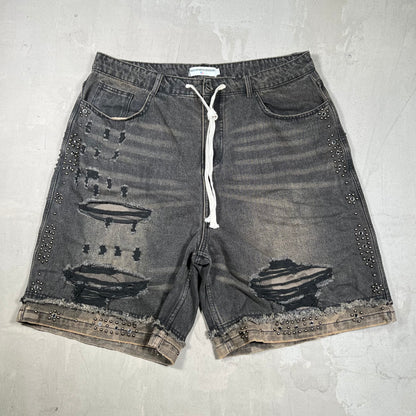 Vale Rainstorm Dirty Denim Jean Short Jhorts Size 34 NEW x18234