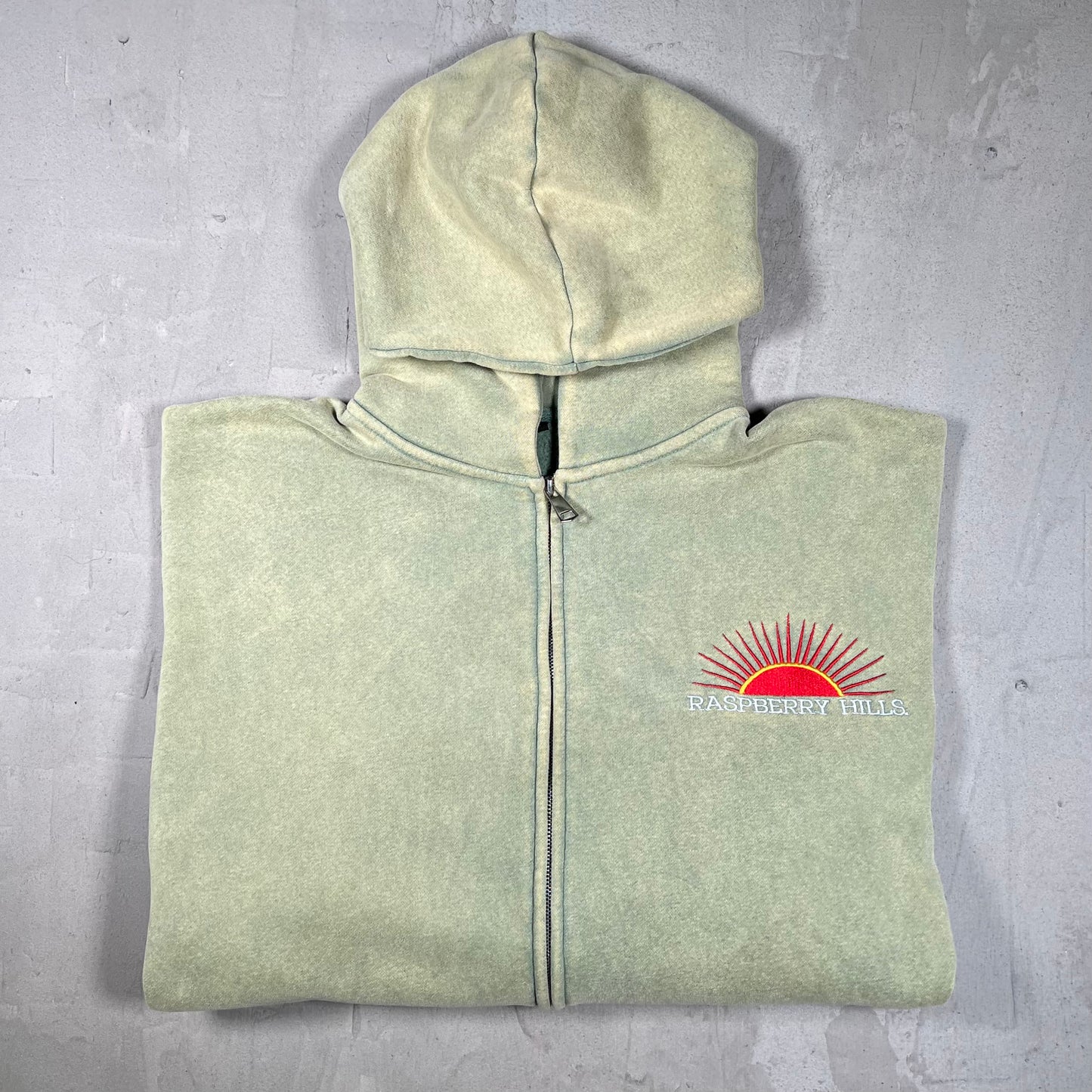 GV Gallery Raspberry Hills Casamigos Sage Green Hoodie Size Large USED x17755