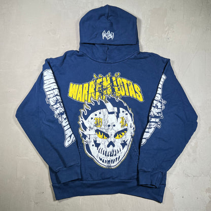 Warren Lotas Fiery Glare Navy Blue Hoodie Size Large USED x18205