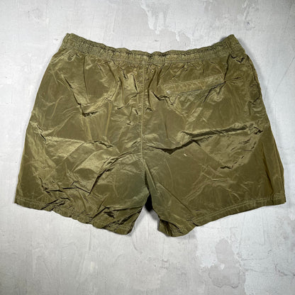 Stone Island Olive Green Nylon Shorts Size XXL USED x17869