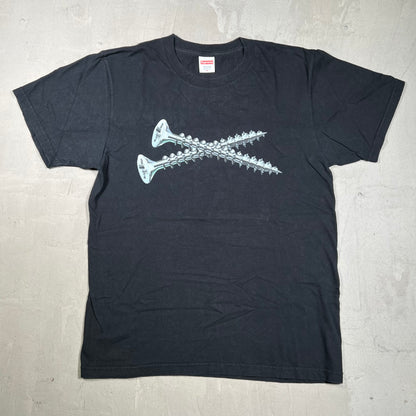 Supreme Screw Black Tee Size Medium USED x18125