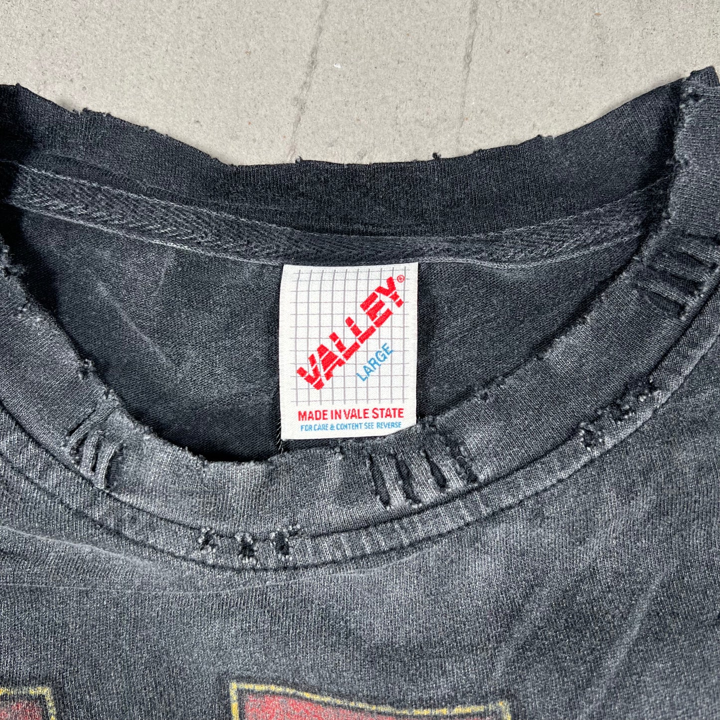 Vale Roaring Rottweiler Washed Black Tee Size Large NEW x18233