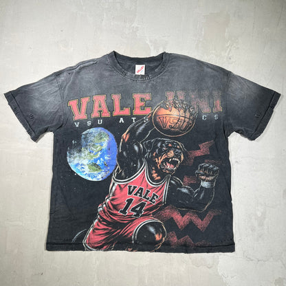 Vale Roaring Rottweiler Washed Black Tee Size Large NEW x18233
