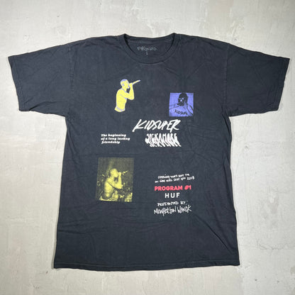KidSuper Huf Sickamore Program 1 Black Tee Size Large USED x18249