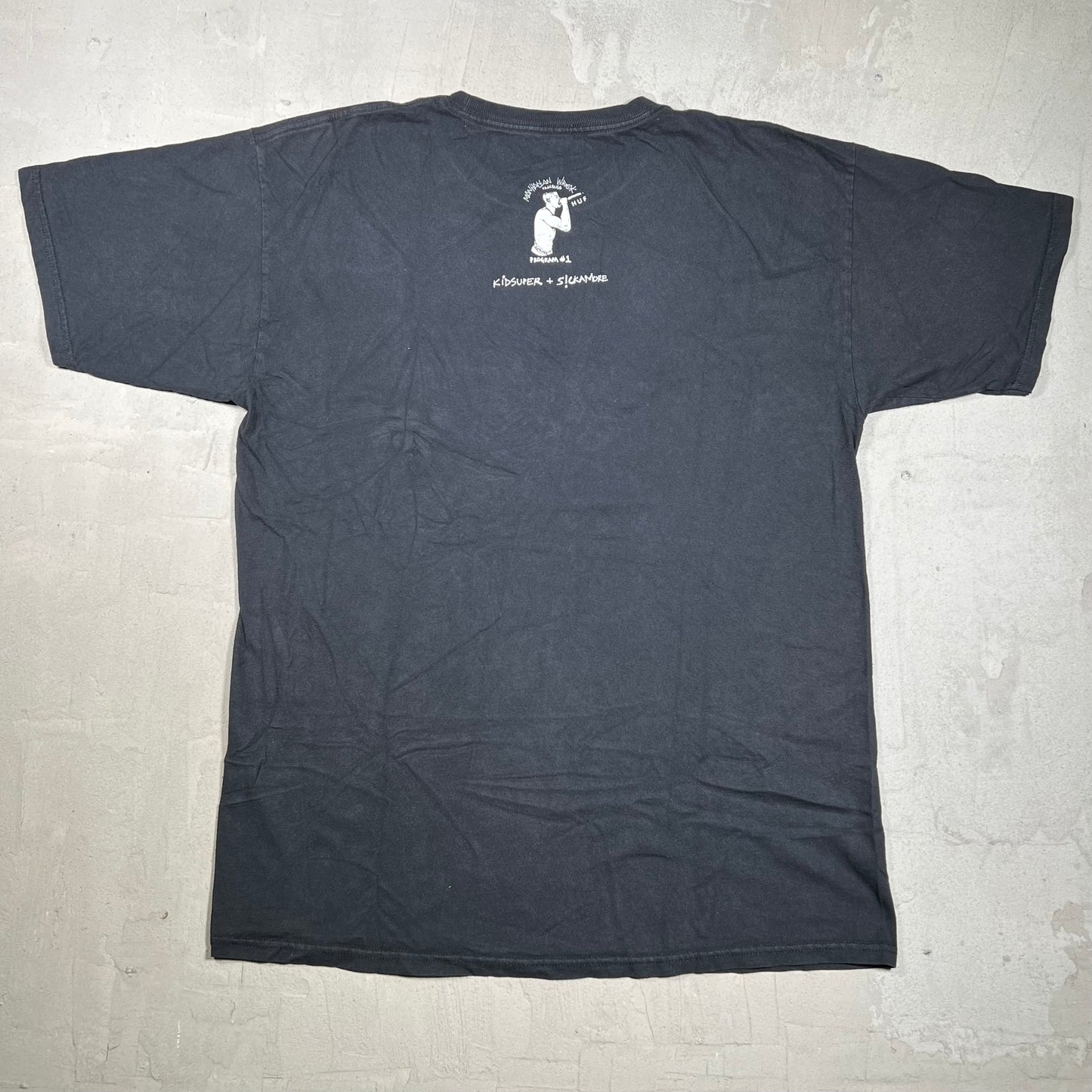 KidSuper Huf Sickamore Program 1 Black Tee Size Large USED x18249