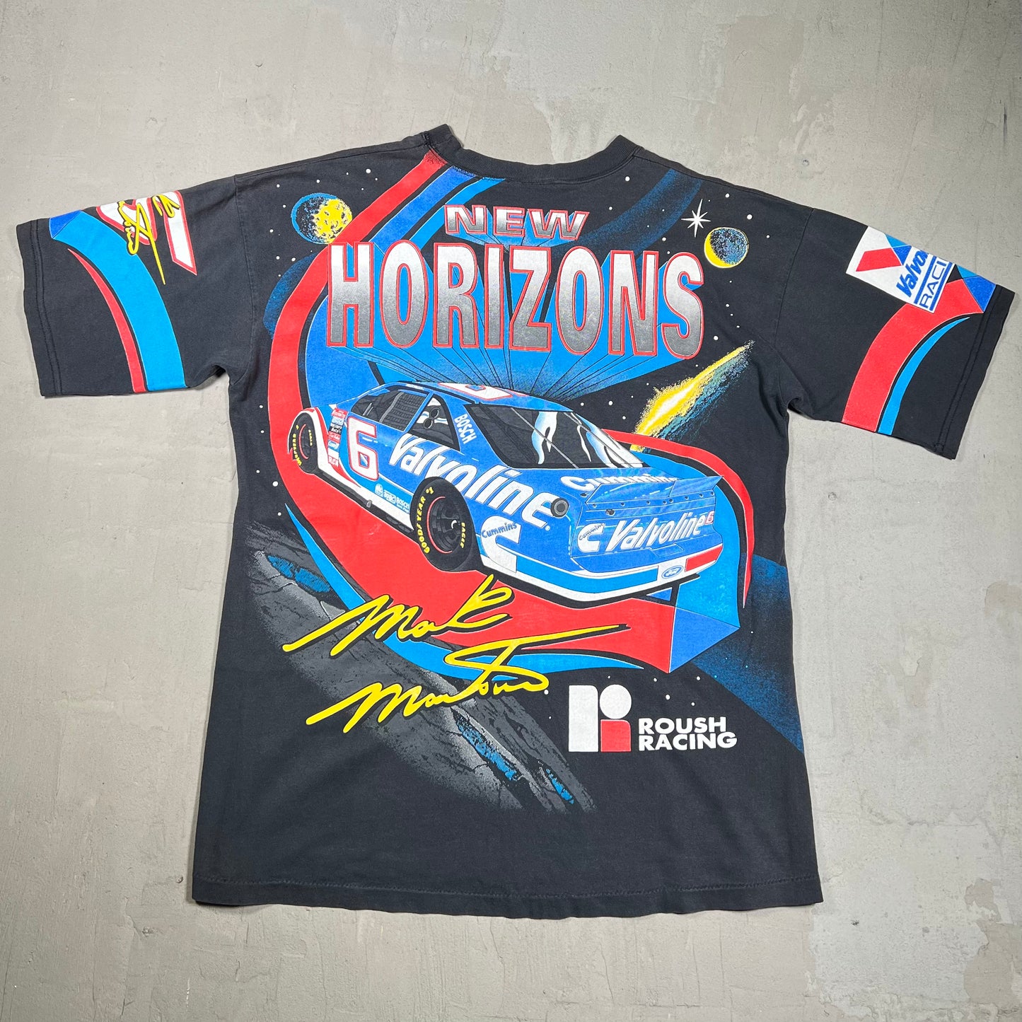 1996 Mark Martin Valvoline AOP Nascar Racing Tee Size Large USED v19993