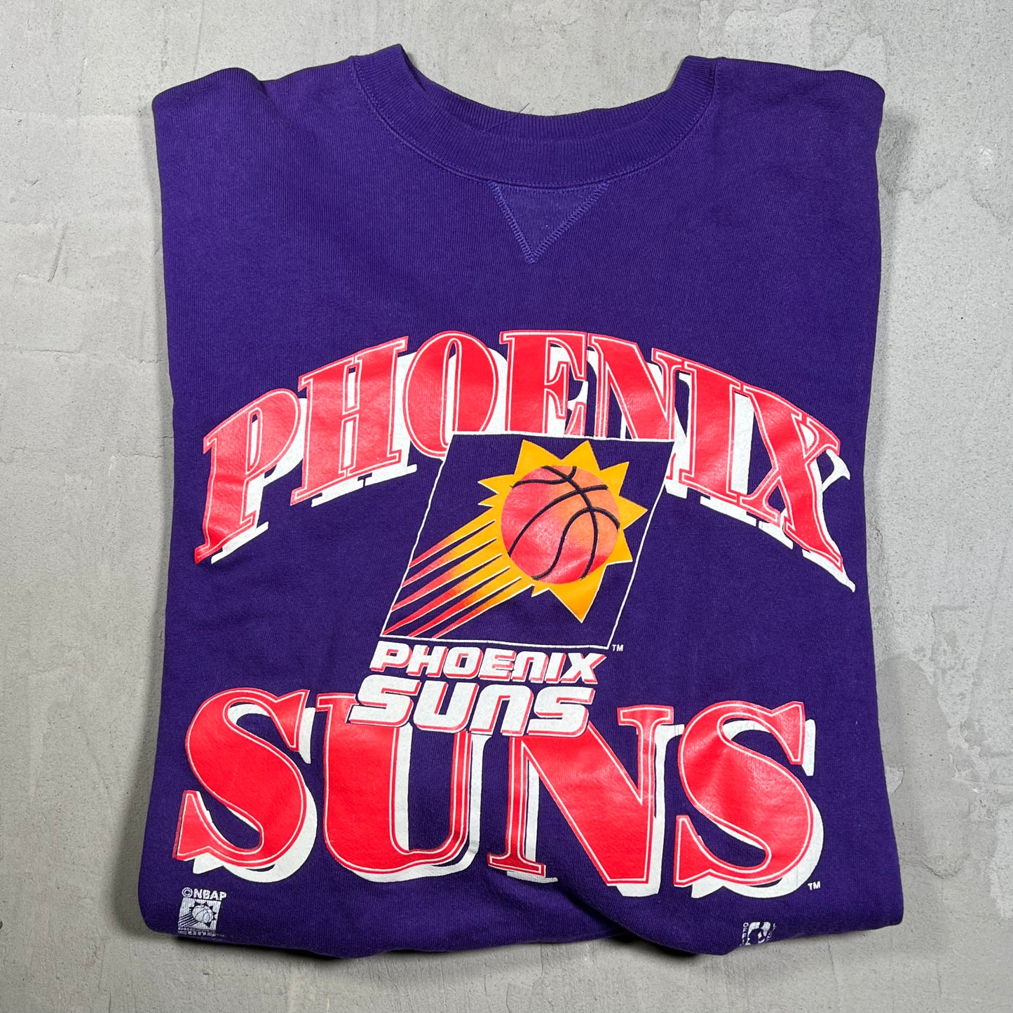 1990s Phoenix Suns Purple Crewneck Size Large USED v19989