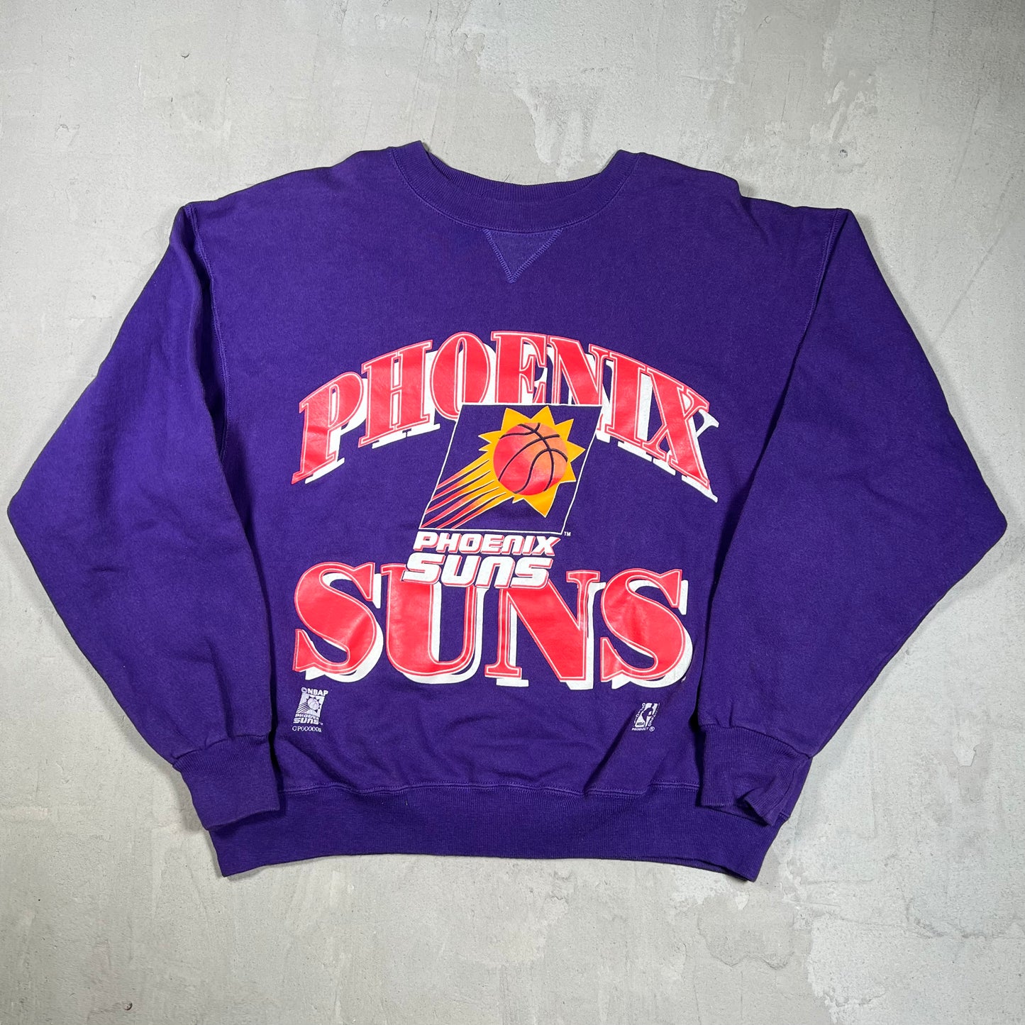 1990s Phoenix Suns Purple Crewneck Size Large USED v19989