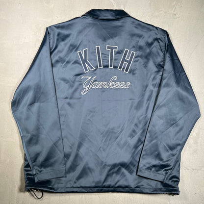 Kith Yankees For Major Leagure Baseball New York Navy Coach Jacket Size XL USED x18292