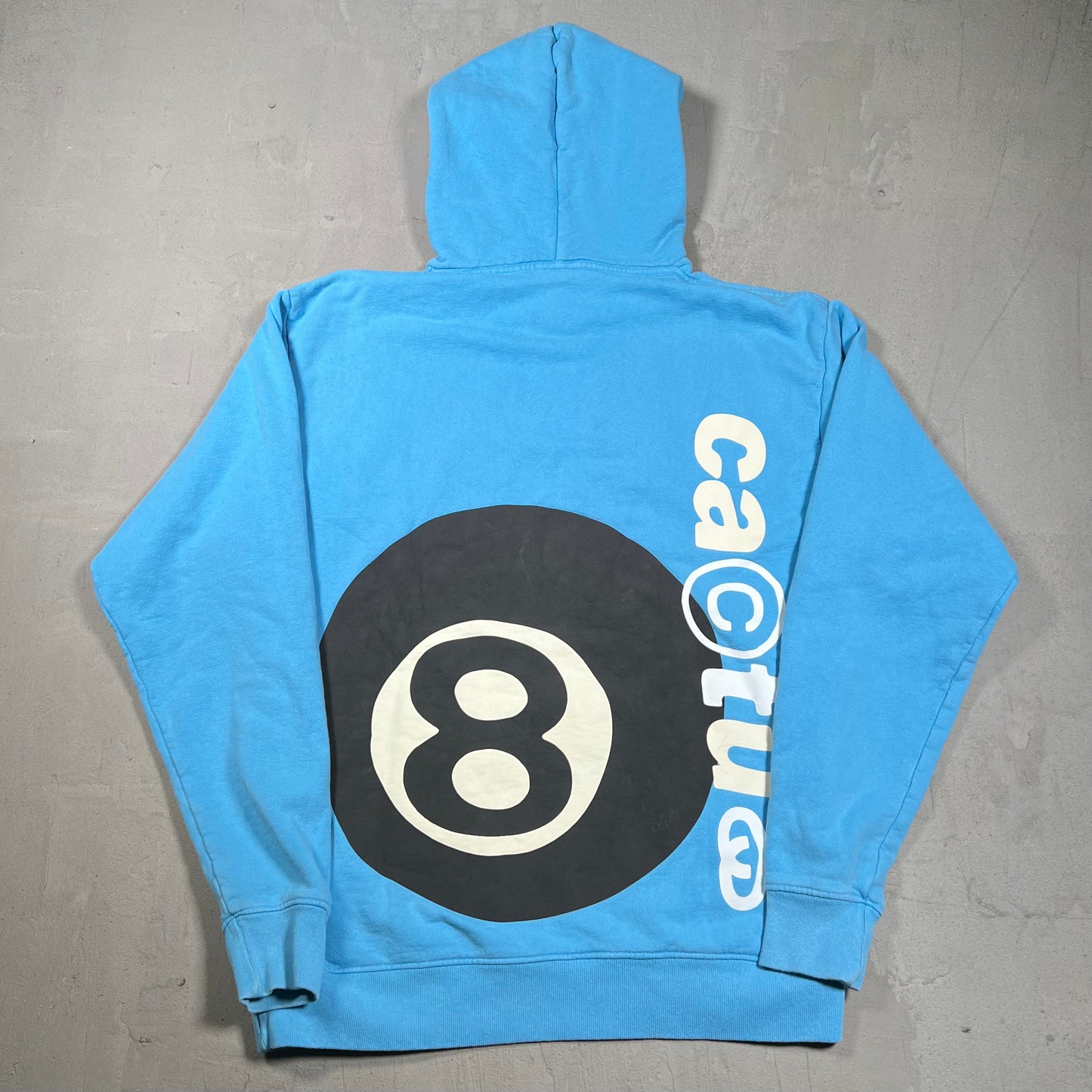 Stussy CPFM 8 Ball Pigment Blue Dyed Hoodie Size Medium USED x18298