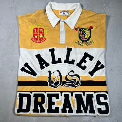 Vale Dreams Mustard Rugby Longsleeve Polo Size XXL NEW x18293