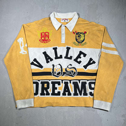 Vale Dreams Mustard Rugby Longsleeve Polo Size XXL NEW x18293
