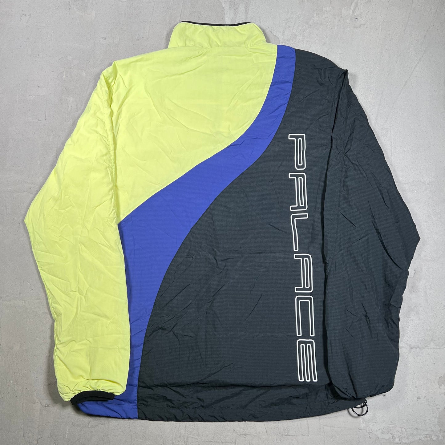 Palace Wave Runner Lightweight Black/Blue Shell Jacket Size Large USED x18307